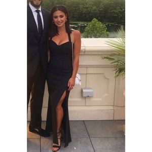 Black Gown with Slit